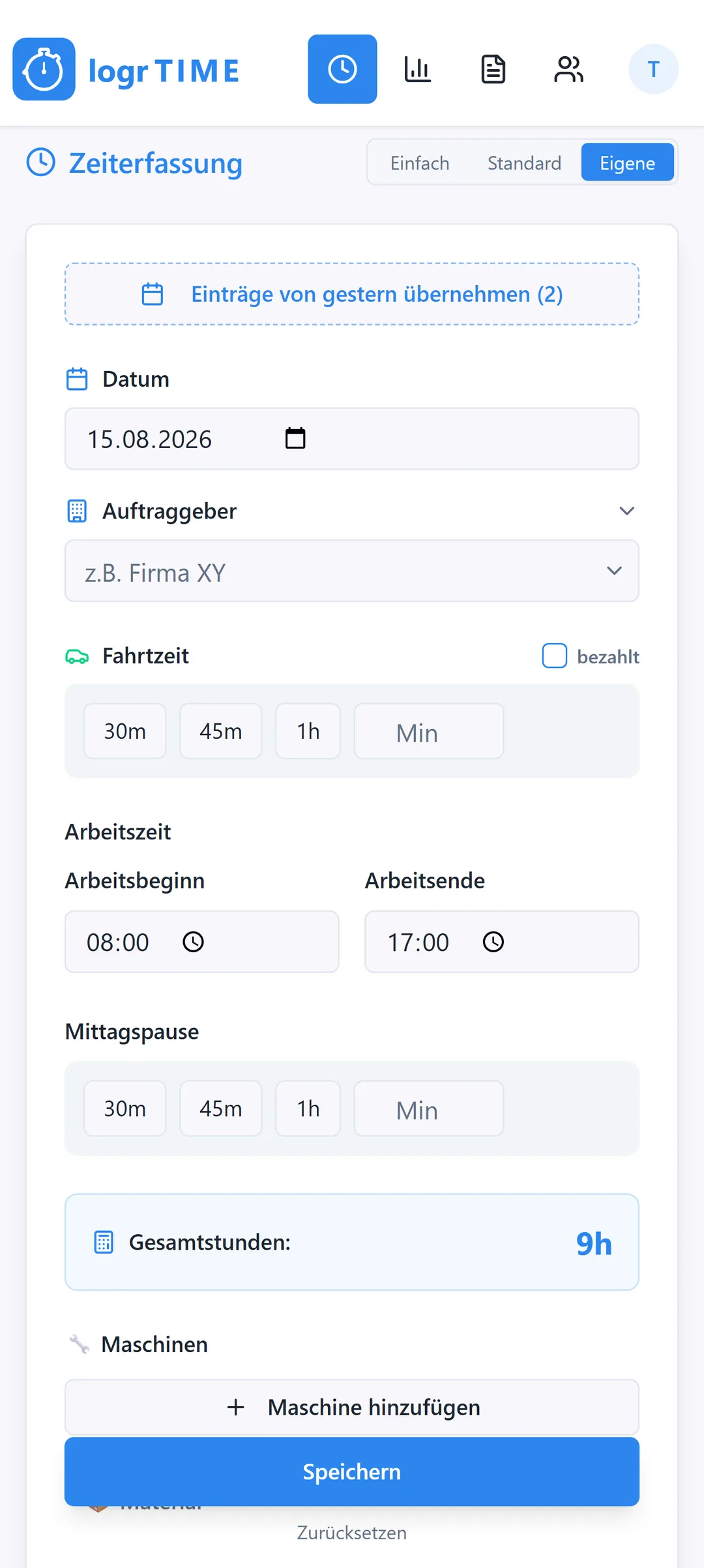 Logr Time Zeiterfassung