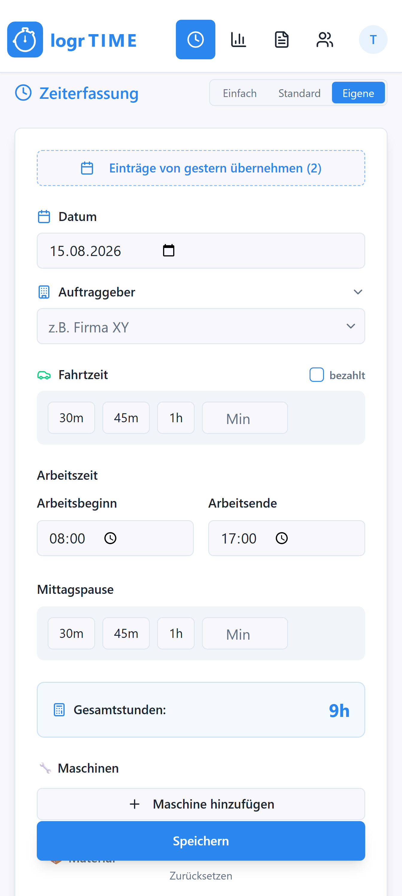Logr Time Zeiterfassung