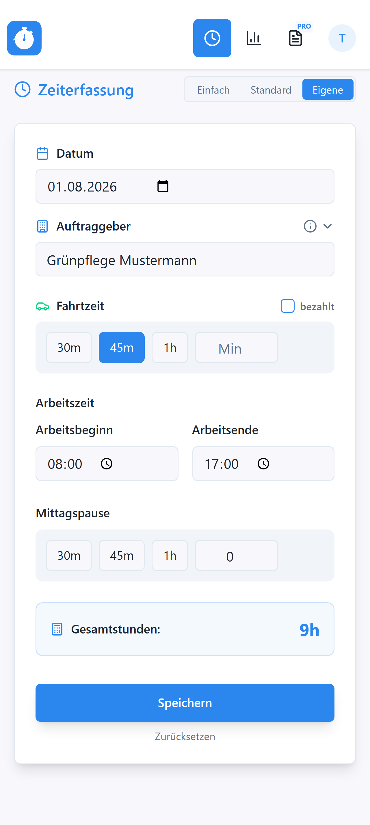 Logr Time – Zeiterfassung